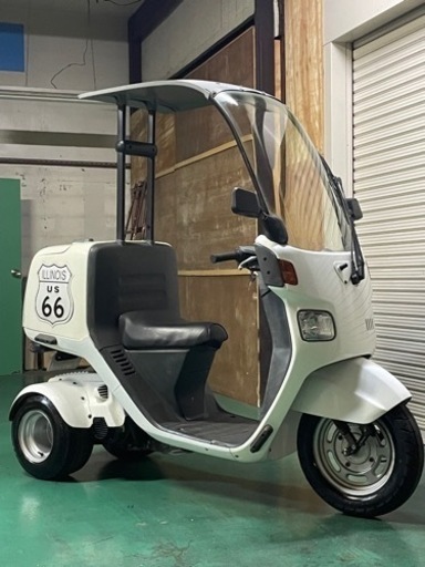 【御成約有難う御座いました】☆消耗品OK!2スト最終ジャイロキャノピーワゴンミニカー改 ワイドホイル&オ-バ-フェンダ-&純正鍵付ワゴンBOX!ノ-ヘルOK!