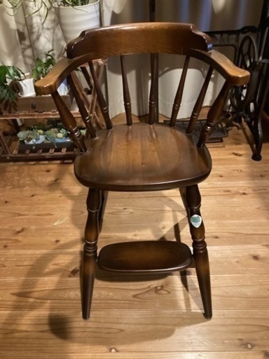 飛騨産業　キツツキ　ベビーチェア　ハイチェア　昭和レトロ