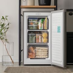 中古美品 冷蔵庫 一人暮らし冷凍冷蔵庫 60L　シルバー 冷蔵庫 一人暮らし 冷凍冷蔵庫 2ドア 小型 家庭用 上段冷凍庫