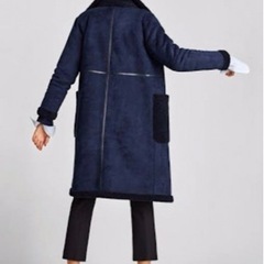 ZARA ボアコート ムートンコート チェスターコートの画像