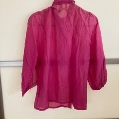 【USED】☆ナチュラルビューティーベーシック☆薄手ブラウス☆色ピンク☆サイズL☆☆の画像