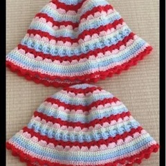 ハンドメイド　帽子　大人子供セットの画像