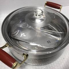 ▼【ラッキークイーンステンレス両手鍋26㎝ 未使用　長期保管品　...