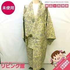 ss5962　未使用品　道中着　グリーン系　総柄　道中羽織　着物...