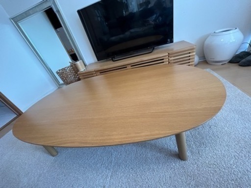無印良品　楕円こたつテーブル