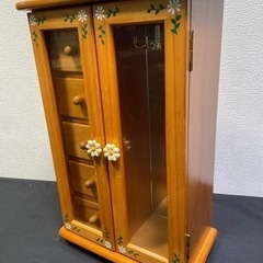 【2】木製 可愛いお花の ジュエリーケース 0209-80