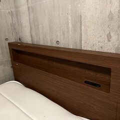 購入8万円！ニトリ Nスリープ シングルマットレス付きベッド コンセント付きの画像