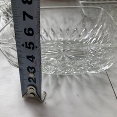 東洋ガラス　四角いボウル 　ダイヤカット　クリア5セットの画像