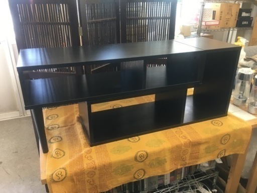 伸長式テレビボード　ブラック　美品