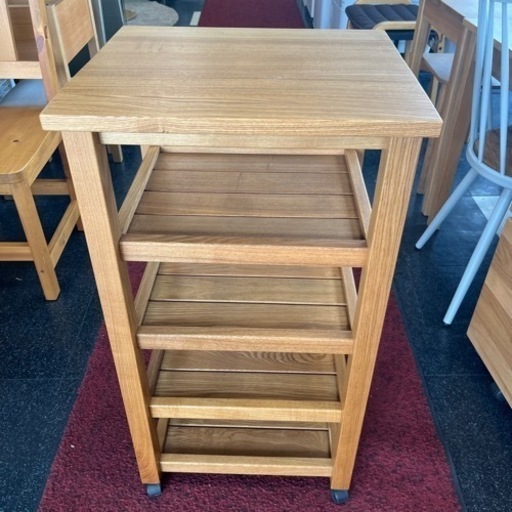 起立木工 ワゴン チェスト 作業台 隙間収納 収納 キャスター付き ナチュラル シンプル