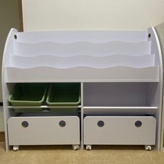 大容量 木製 絵本棚 おもちゃ箱 収納  棚 子供部屋 ボックス