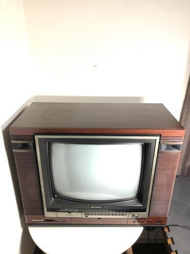 ☆お取引中☆【昭和レトロ】HITACHI 日立カラーテレビ C18-221 1982年製 1C・トランジスタ式 通電 OK アンティーク