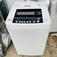 【‼️✨美品✨‼️】洗濯機ハイセンス5.5Kg　２０１８年製　HW-T55C