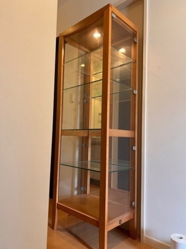 照明付きガラス棚（5段）