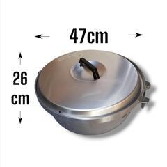激安✨【中古】 鍋 約47センチ 業務用 蓋付き 10L