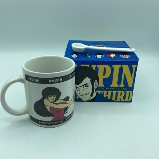 m209604 ルパン三世 峰 不二子 マグカップ\u0026レードル 非売品 レトロ ゲームセンター景品 中古品