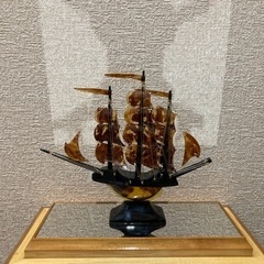 さしあげます！鼈甲製の外国船置物の画像