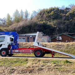 【I-0022】日野 レンジャー FJ7 増トン セルフローダー ローダー 積載クレーン 5段フックインラジコン 車検付き 最大6800kg 茨城県の画像