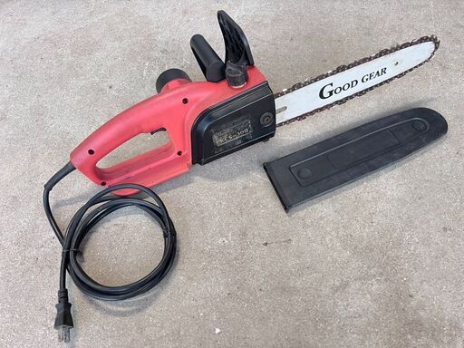 電気チェーンソー GOOD GEAR(SHINKO)  KCS-300 300mm 750W 330m/min 剪定 バリカン 植木 刈り払い 中古 100V 電動 園芸  /  AJ-0587-P1