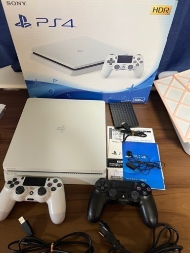 PS4 slim/純正コントローラー2個/外付けHDD 1TB