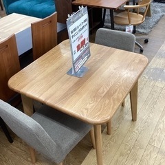 KB-27【新入荷　リサイクル品】天板:関家具　バレーナ　ダイニング3点セット　ナチュラル×グレーの画像