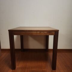 無印良品 無垢材テーブル（引出付）・ウォールナット材・幅80cm