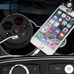 車カップホルダー用シガソケットチャージャー