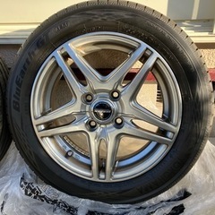 （商談済）夏タイヤとアルミホイール4本セット（美品）155/65R14の画像