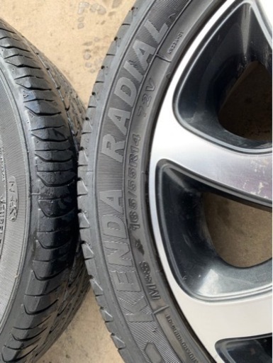 タイヤ　アルミホイール　日産　純正　165/55R14 