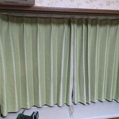 ニトリ 防炎カーテン グリーン 6セットまとめて 