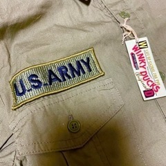 新品　WINKY DUCKS U.S.ARMY  ウールシャツ 長袖 無地の画像