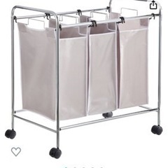 【値下げしました】ランドリーバスケット 洗濯かご バッグ3袋 分別可