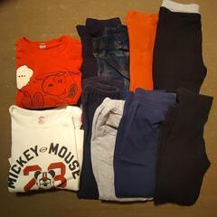 美品☆子供スヌーピー、ミッキートレーナー各1枚とズボン8枚セット...