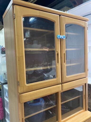 ☆中古￥5,000！キッチン棚　家具　収納家具　幅89㎝ｘ奥行45㎝ｘ高さ190㎝　【BB087】