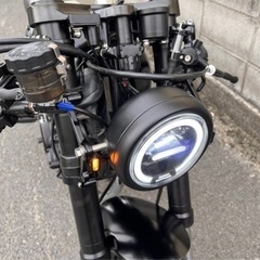 バイク　クラブマン　GB250 ホンダ　ヘルメット付　カフェレーサーの画像