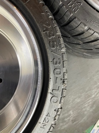 ジャイロキャノピー&X&UPポン付け10インチ6穴8Jアルミホイル&235/30-10