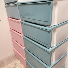 プラスチック収納引き出し11ケースの画像
