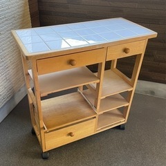 【引取決定】キッチンワゴンテーブルさしあげます【0円】