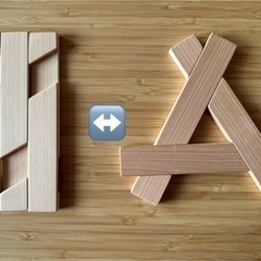 木製パズル鍋敷き　花台　コースター　キャンプに！の画像