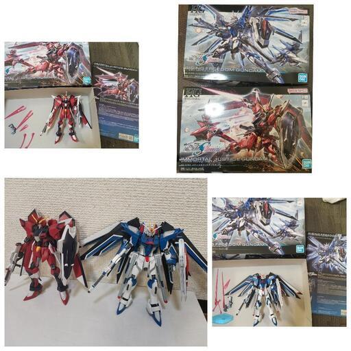 ライジングフリーダムガンダム　イモータルジャスティスガンダム　HG素組セット