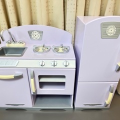 KidKraft レトロキッチンと冷蔵庫　（パープル）