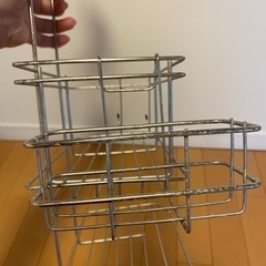  ステンレスシャワーラック2段(スクエア)の画像