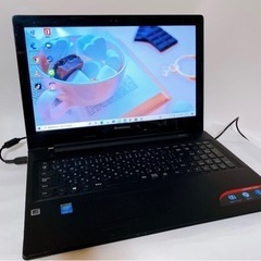 初期設定済み WEBカメラ/DVDつき ノートPC 500GB Lenovo Core3