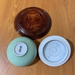 湯呑み　蓋　茶托の画像