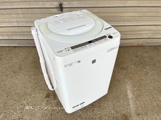 成約済み 全自動洗濯機　7.0㎏　SHARP　シャープ　ES-G7E5‐KW　2018年製　中古品
