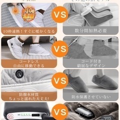 電気スリッパ　充電式　　2人分の画像