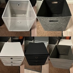イケアの棚と収納ボックスセットの画像