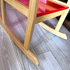 IKEA IKEA 子供用　ロッキングチェア　キッズ　キッズチェア　赤　の画像