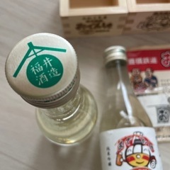 （おまけ）おでんしゃワンカップもおつけします。豊橋鉄道プレミアムおでんしゃ　升.お酒　の画像