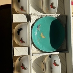 森ハナエ湯のみセット、5個新品未使用品